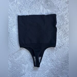 Spanx Black High-Waist Shapewear Thong Bodysuit